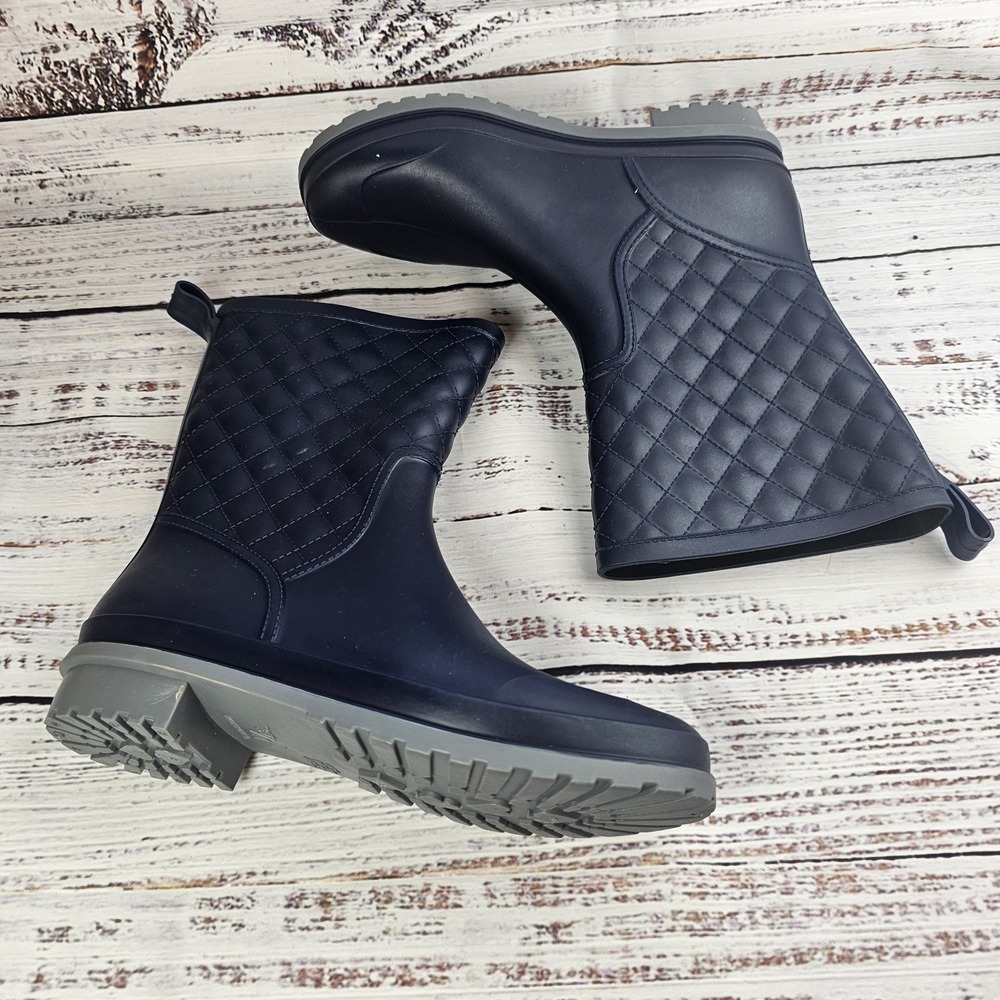 Women’s Quilted Short Rain Boots - Navy